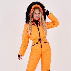 Orange Ski Suit Size Small